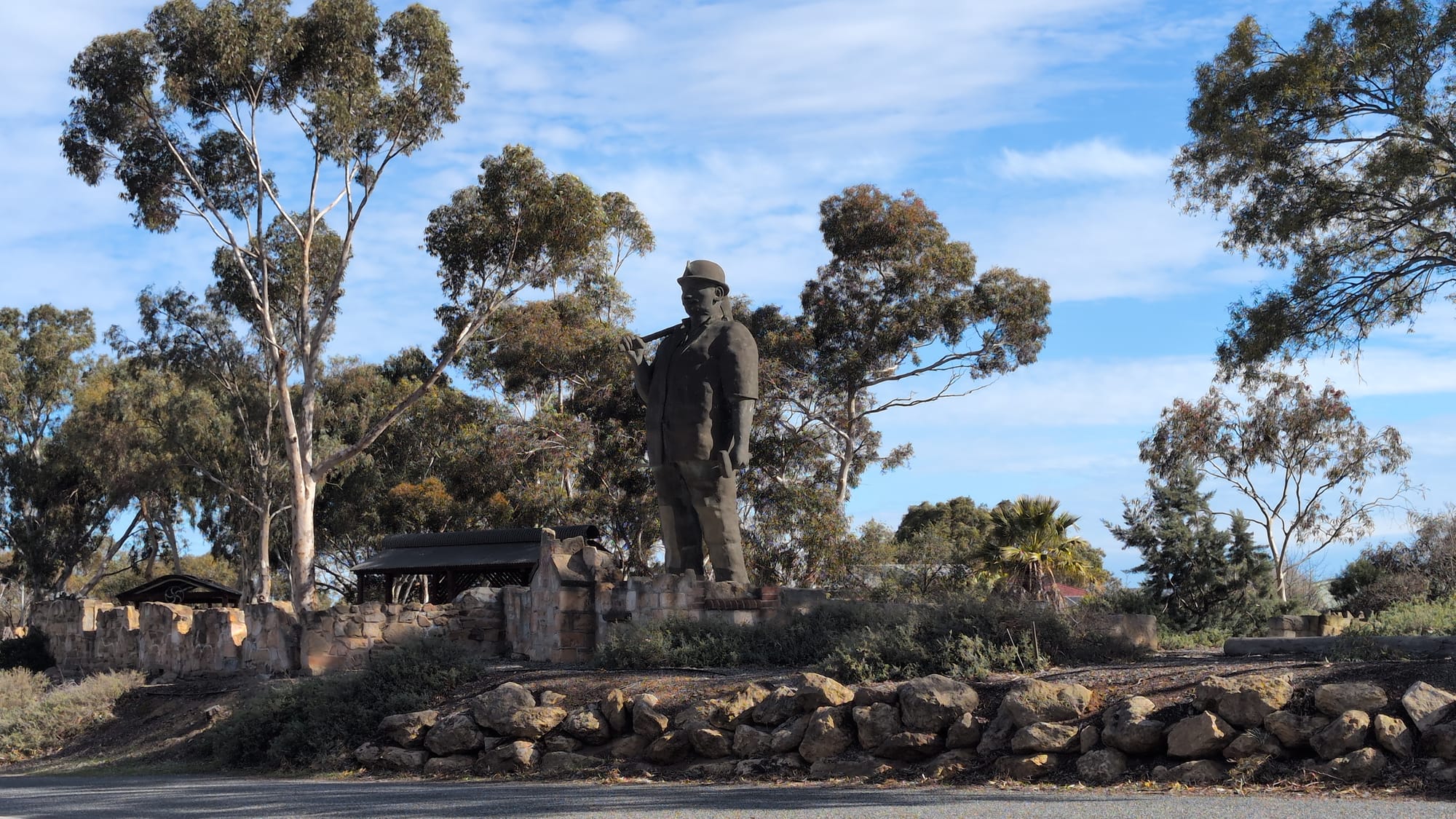 The Iconic Map Kernow Statue: Map the miner