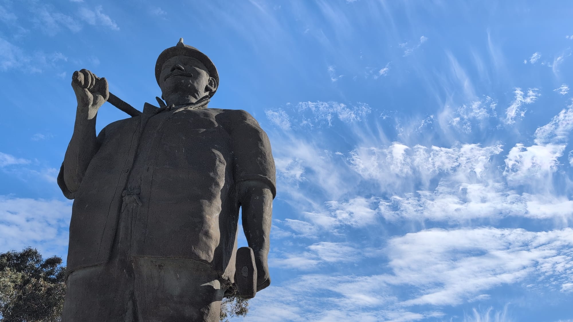 The Iconic Map Kernow Statue: Map the miner